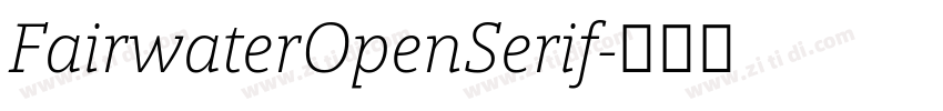 FairwaterOpenSerif字体转换