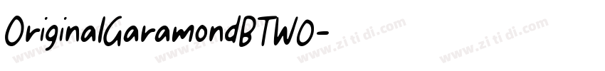 OriginalGaramondBTW0字体转换