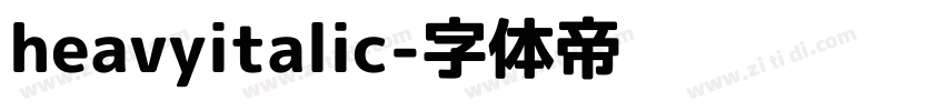 heavyitalic字体转换
