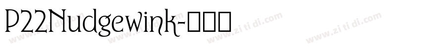 P22Nudgewink字体转换