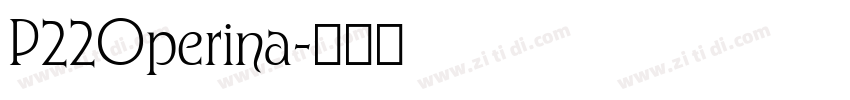 P22Operina字体转换