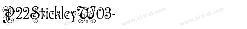 P22StickleyW03字体转换