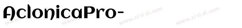AclonicaPro字体转换