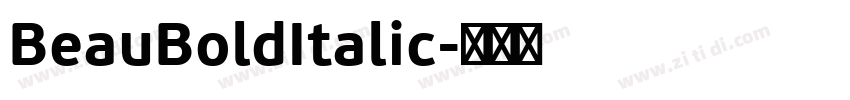 BeauBoldItalic字体转换