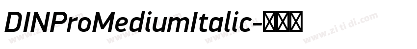 DINProMediumItalic字体转换