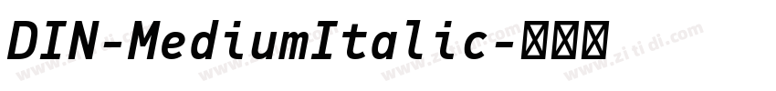 DIN-MediumItalic字体转换