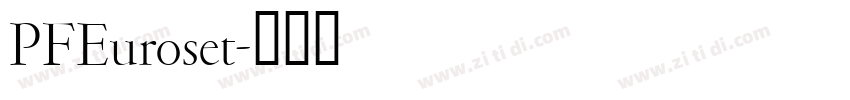 PFEuroset字体转换