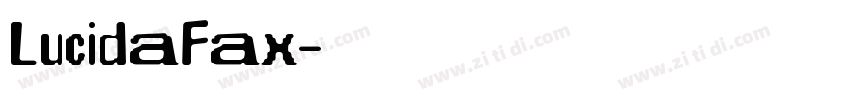 LucidaFax字体转换