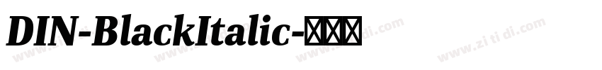 DIN-BlackItalic字体转换 DIN-BlackItalic字体转换