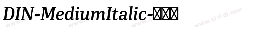 DIN-MediumItalic字体转换
