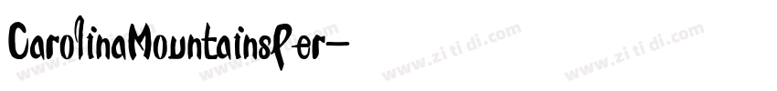 CarolinaMountainsPer字体转换