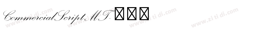 CommercialScriptMT字体转换