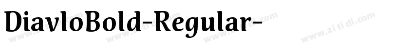 DiavloBold-Regular字体转换