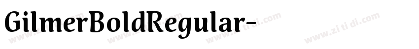 GilmerBoldRegular字体转换
