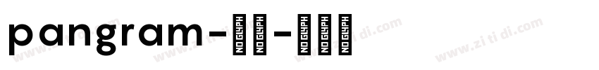 pangram-粗体字体转换