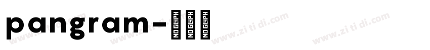 pangram字体转换