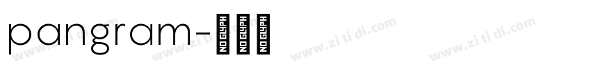 pangram字体转换