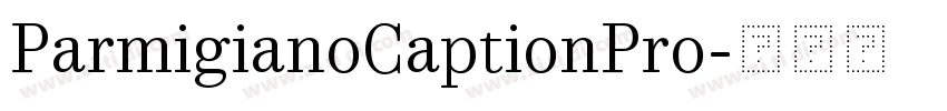 ParmigianoCaptionPro字体转换 ParmigianoCaptionPro字体转换