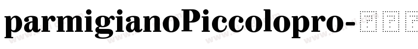 parmigianoPiccolopro字体转换