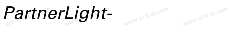 PartnerLight字体转换