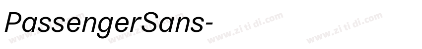 PassengerSans字体转换