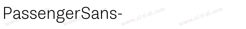 PassengerSans字体转换