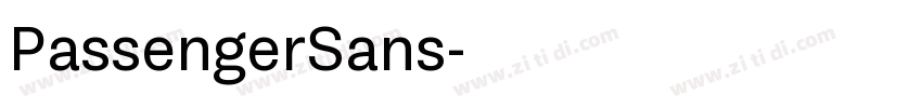 PassengerSans字体转换