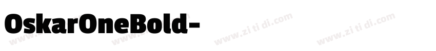 OskarOneBold字体转换