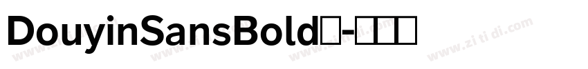 DouyinSansBold细字体转换