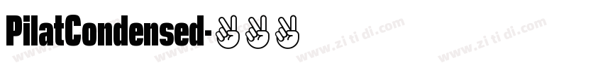 PilatCondensed字体转换