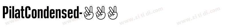 PilatCondensed字体转换