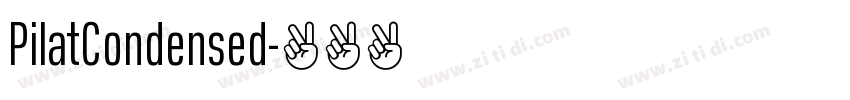 PilatCondensed字体转换
