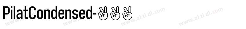 PilatCondensed字体转换