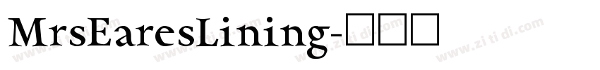 MrsEaresLining字体转换