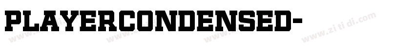 PlayerCondensed字体转换