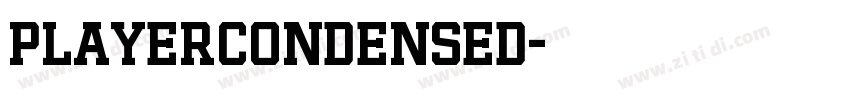 PlayerCondensed字体转换