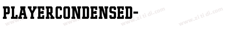 PlayerCondensed字体转换