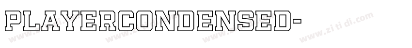 PlayerCondensed字体转换