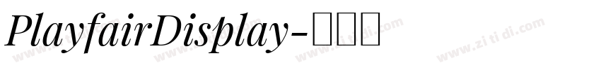 PlayfairDisplay字体转换