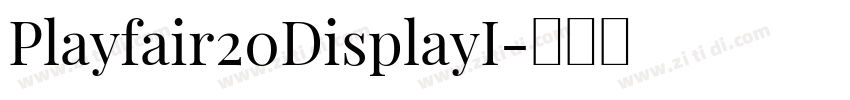 Playfair20DisplayI字体转换
