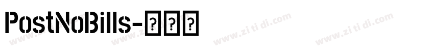 PostNoBills字体转换