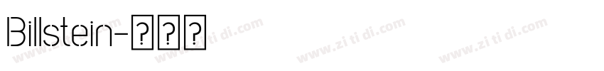 Billstein字体转换
