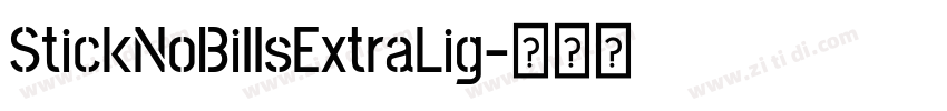 StickNoBillsExtraLig字体转换