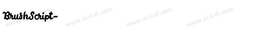 BrushScript字体转换