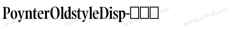 PoynterOldstyleDisp字体转换