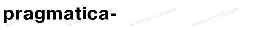 pragmatica字体转换