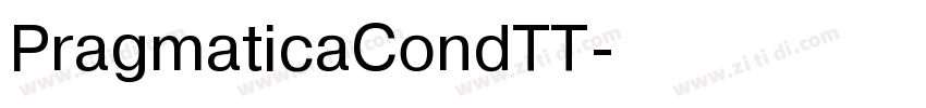 PragmaticaCondTT字体转换