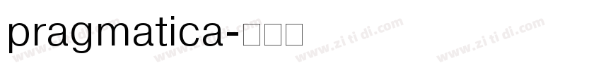 pragmatica字体转换