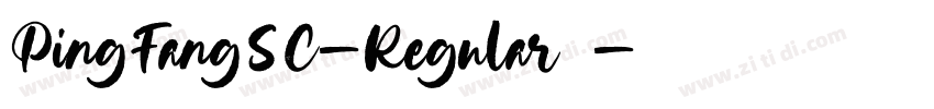 PingFangSC-Regular字体字体转换