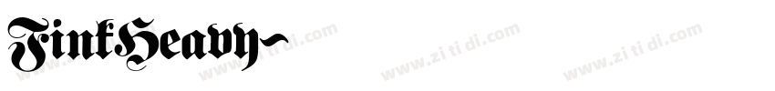 FinkHeavy字体转换